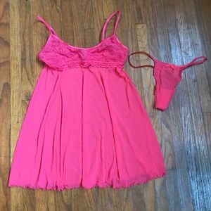 Victoria’s Secret Nightgown and Thong Lingerie